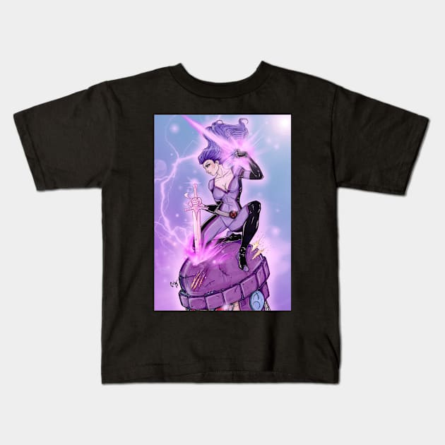 Psylocke Reborn Kids T-Shirt by Crimzonartz